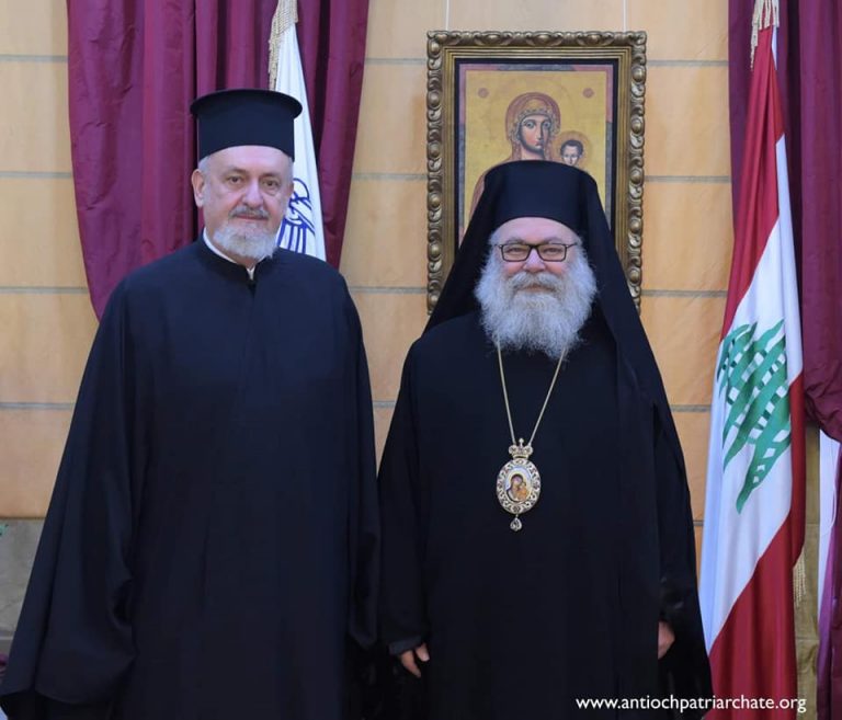Ο Γέρων Χαλκηδόνος Εμμανουήλ στον Πατριάρχη Αντιοχείας Ιωάννη